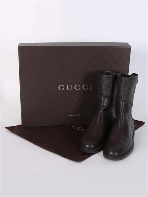 gucci brown maud guccissima boots